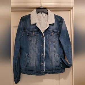 Francesca Miami Sheepskin lined Denim Jacket